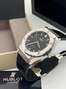 Hublot Classic Fusion automatic watch alligator or rubber strap.
