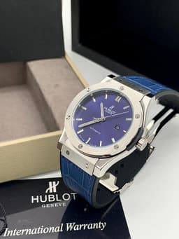 Hublot Classic Fusion automatic watch alligator or rubber strap.