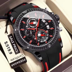 *POEDAGAR RUBBER* _CHRONOGRAPH_ WATERPROOFS WITH SAPPHIRE GLASS _COMES WITH BRANDED BOX,WARRANTY CARD,EXTRA BATTERY AND CARRIER BAG_